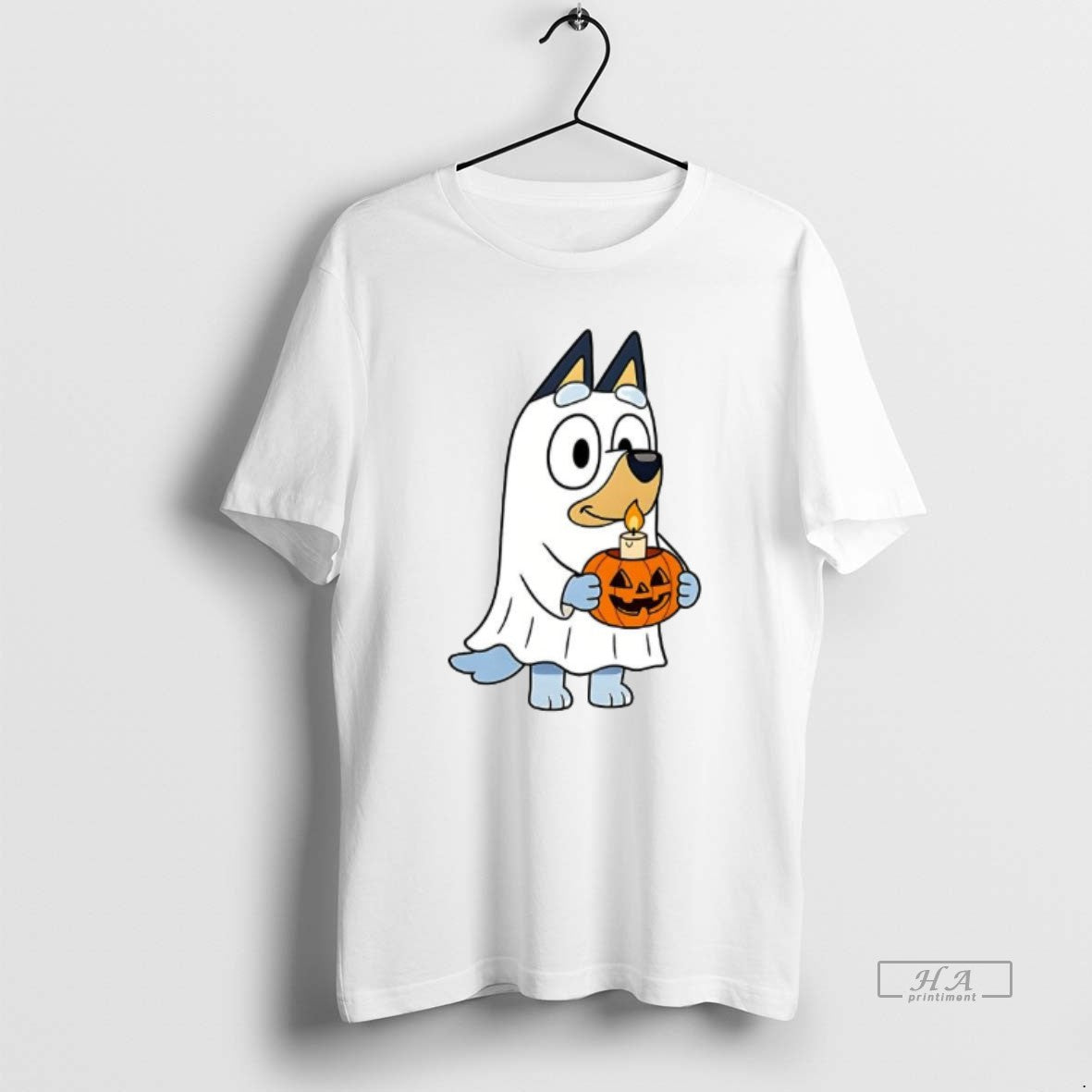 Official Bluey Halloween Ghost Bluey Pumpkin Cartoon