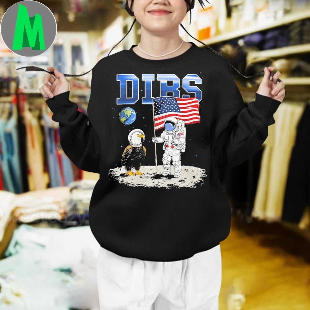 DIBS on the Moon Astronaut & Eagle American Flag Unisex