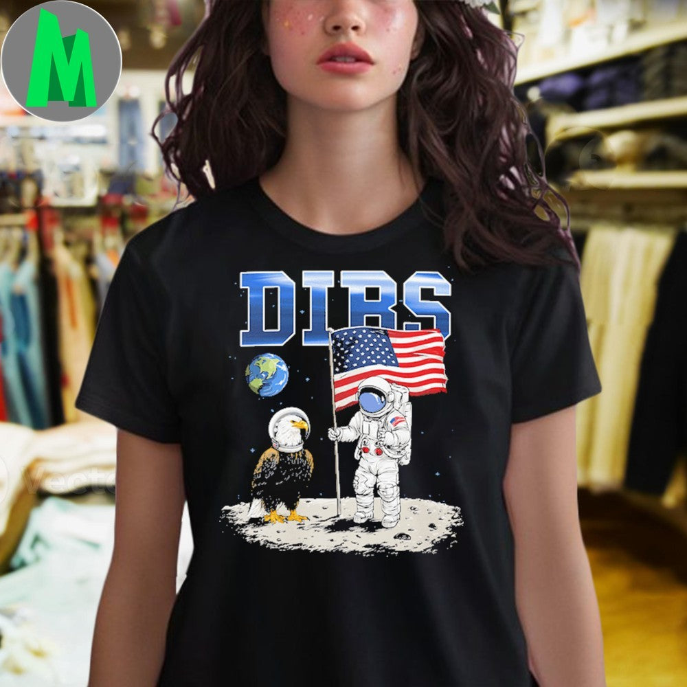 DIBS on the Moon Astronaut & Eagle American Flag Unisex