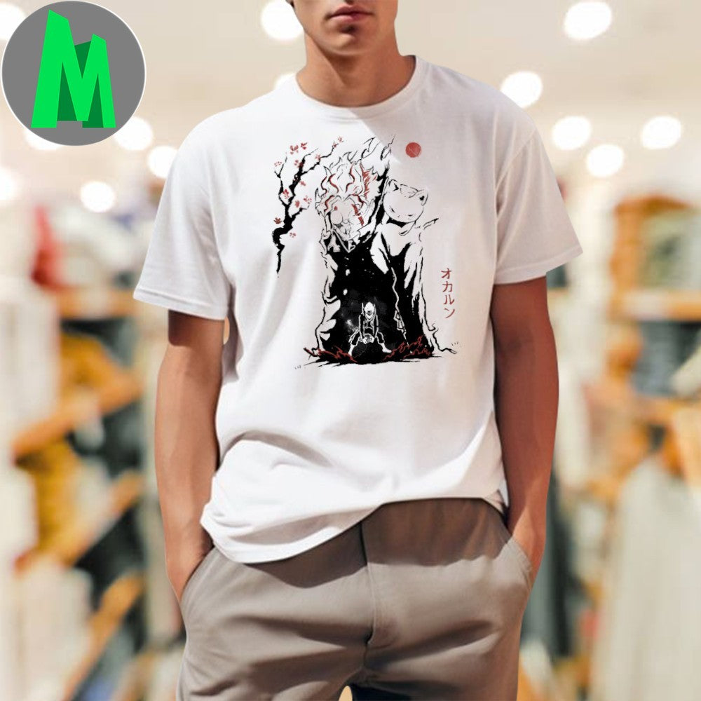 Dandadan Okarun and Turbo Granny Sumi-e Anime Shirt Unisex