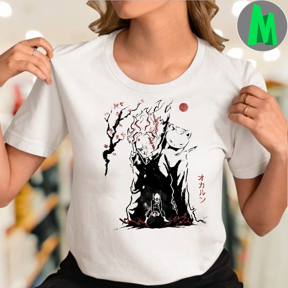 Dandadan Okarun and Turbo Granny Sumi-e Anime Shirt Unisex