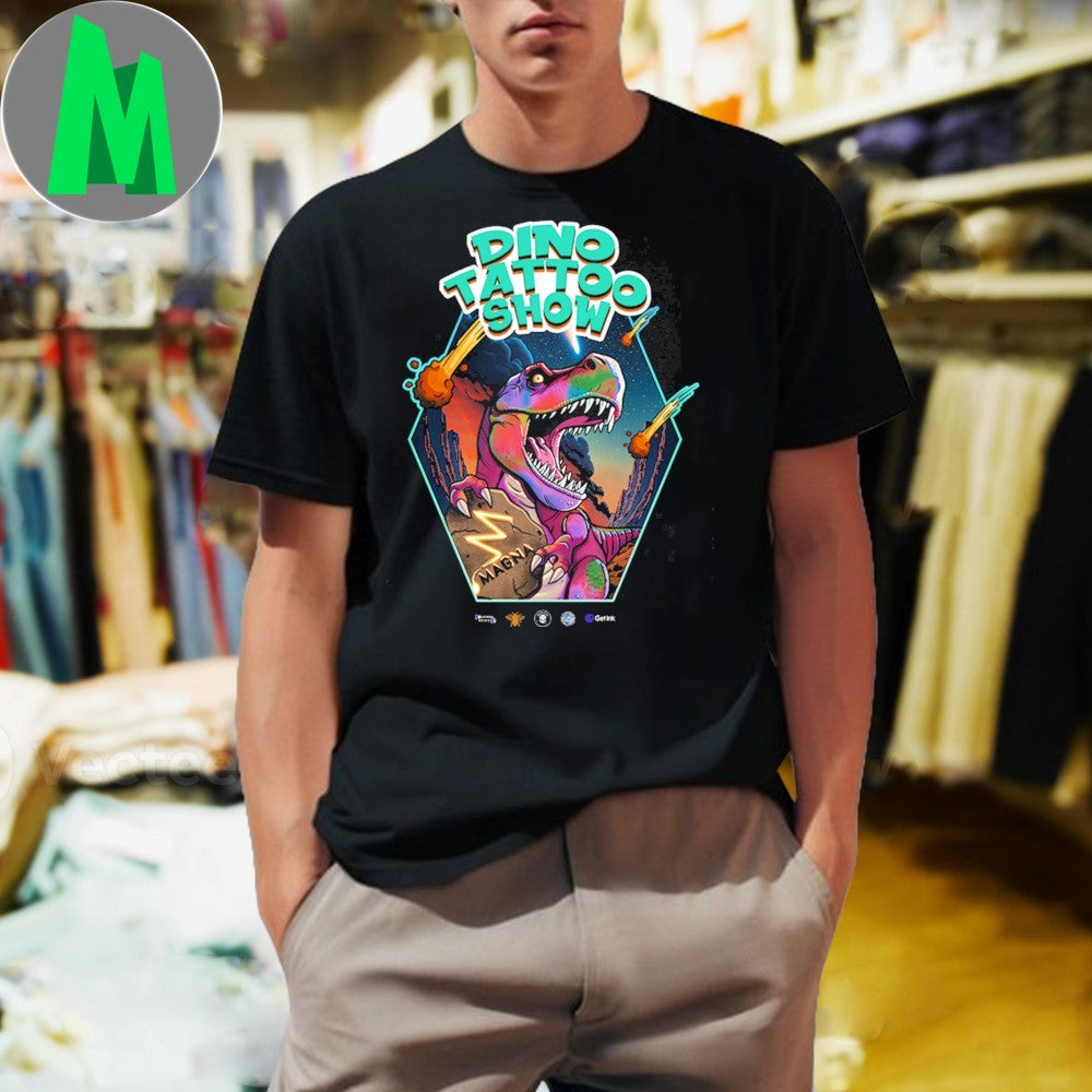 Dino Tattoo Show Official – Black Premium Lightweight Oversized Unisex