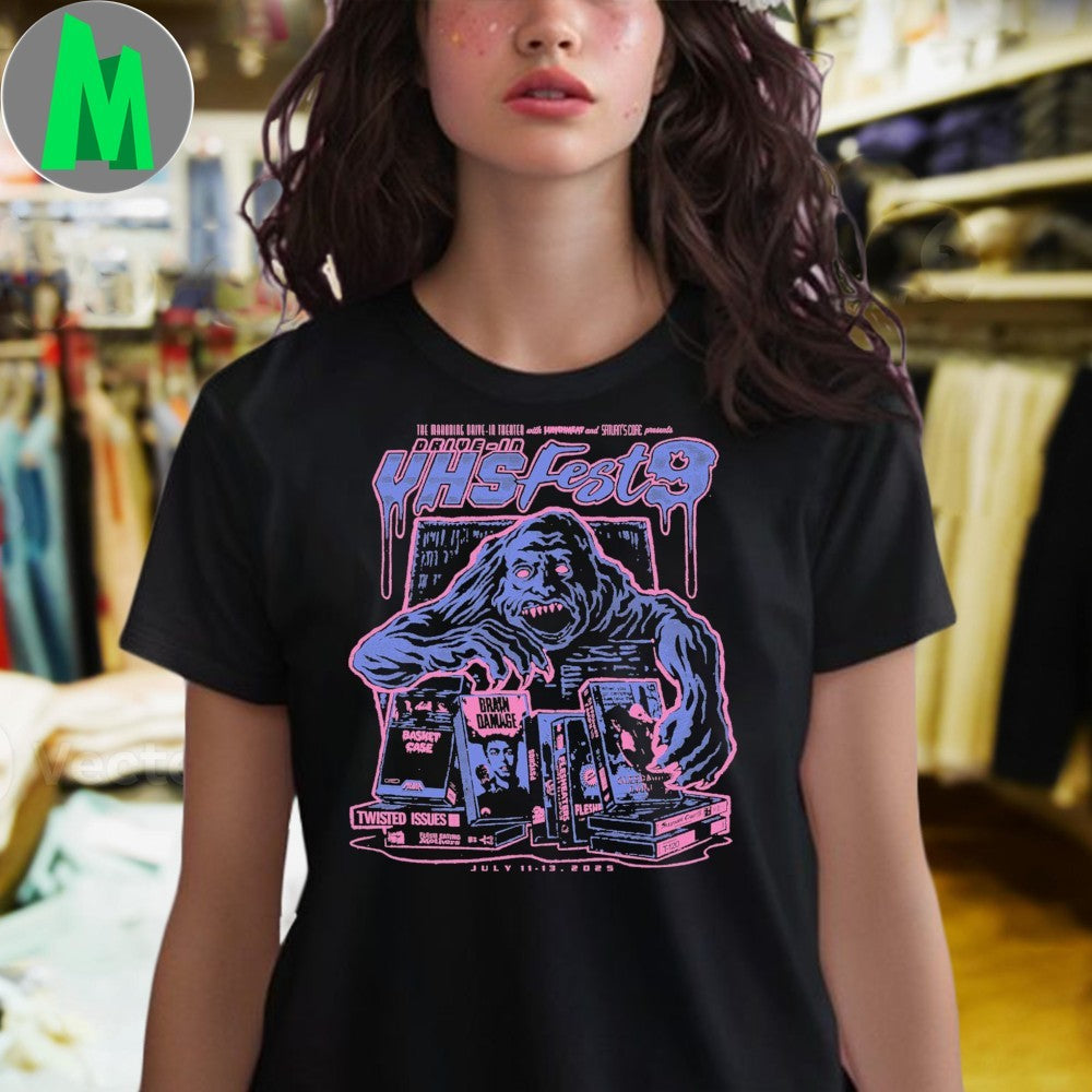 Drive-In VHS Fest 9 Videodrome Horror Movie – July 11-13, 2025 Event Tee Unisex