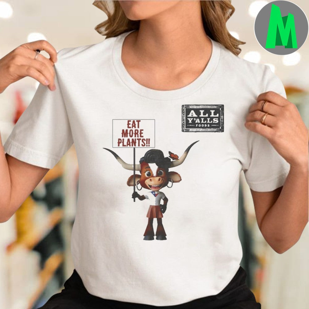 Eat More Plants Vegan Bull Shirt Unisex