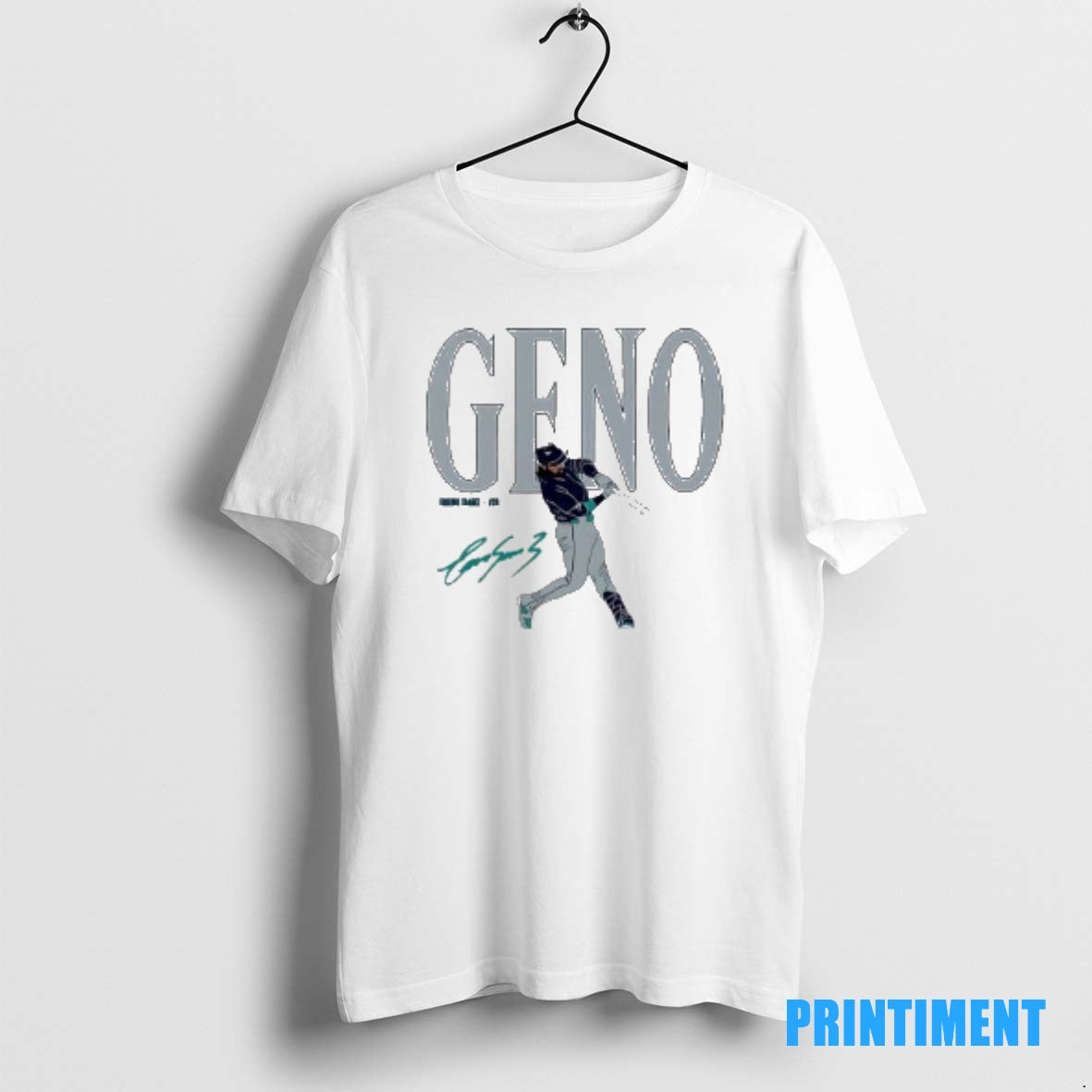 Official Geno Eugenio Suarez Seattle Mariners Mlb 2025 Baseball Signature Tee Sweater