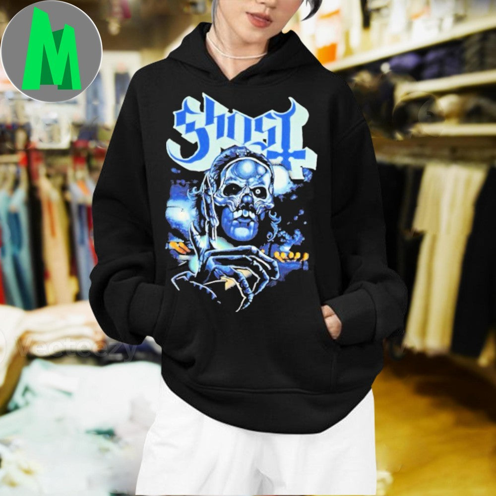 Ghost Band Logo Skull Graphic by Damaged Society Unisex