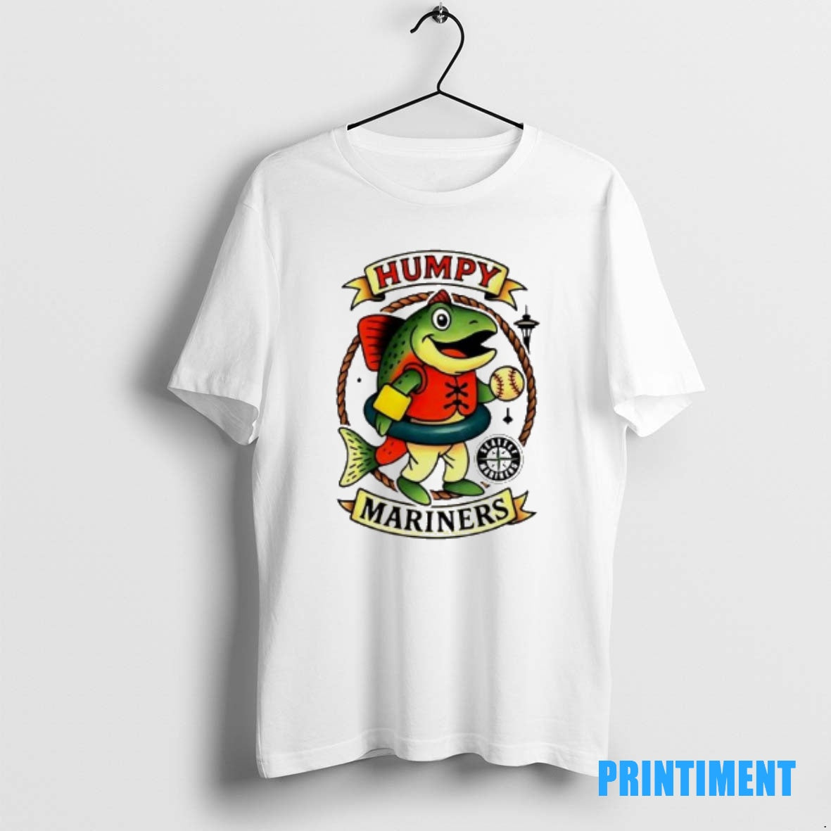 Official Humpy Salmon Mascot Seattle Mariners Mlb 2025 Tee Sweater