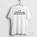 Official I Love Poppers And Bisexual Men Shirt