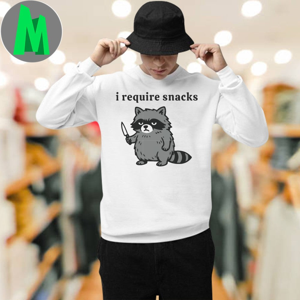 I require snacks raccoon Shirt Unisex
