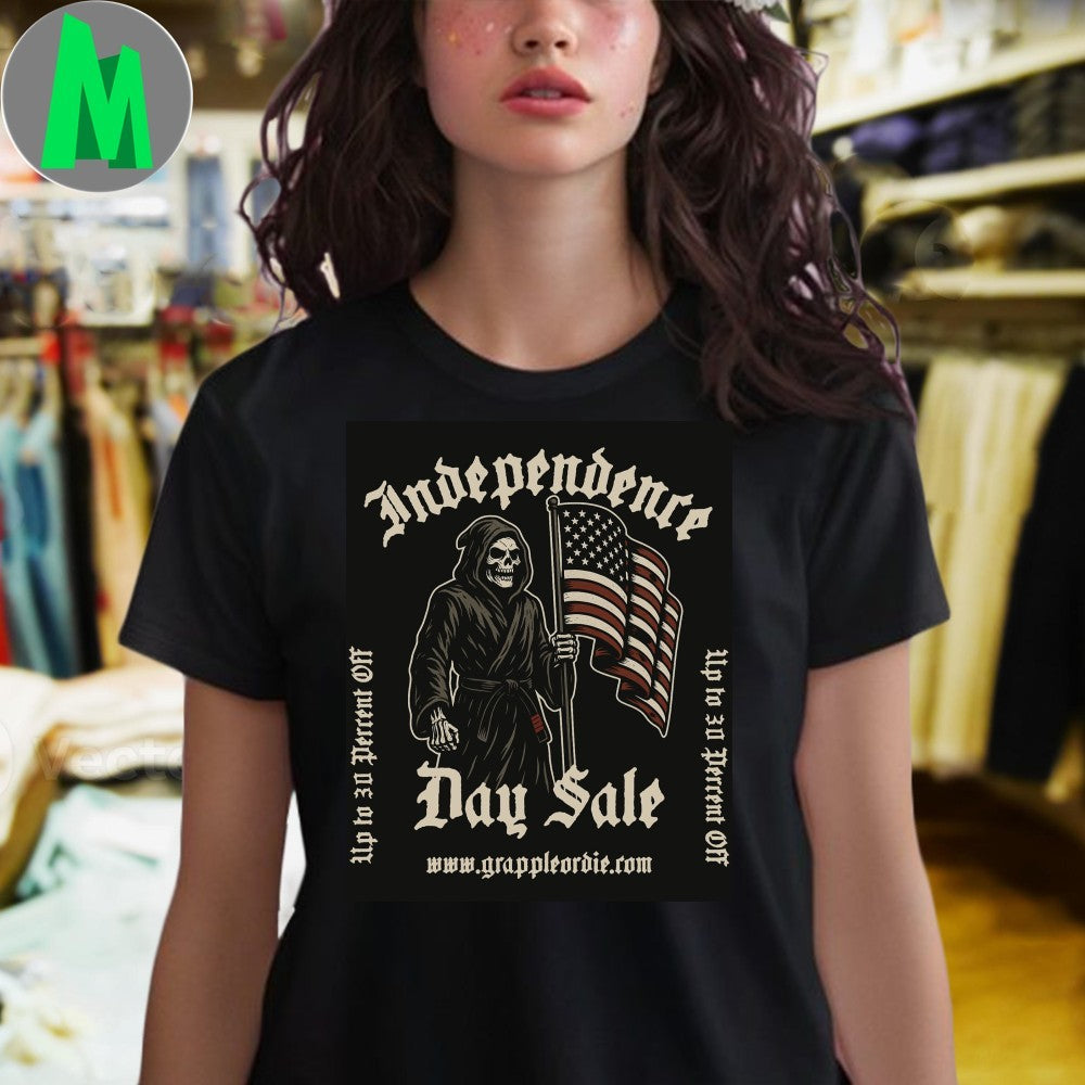 Independence Day Sale Grim Reaper Patriotic Unisex
