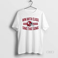 Official Indiana Football Win With Class Sing That Song Mens White Tee