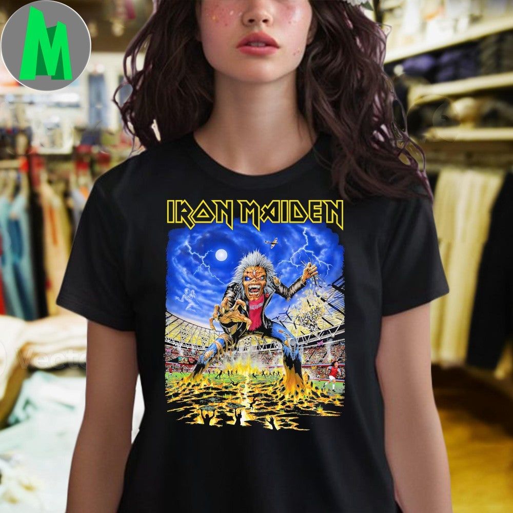 Iron Maiden Eddie Stadium Concert Graphic Band Unisex