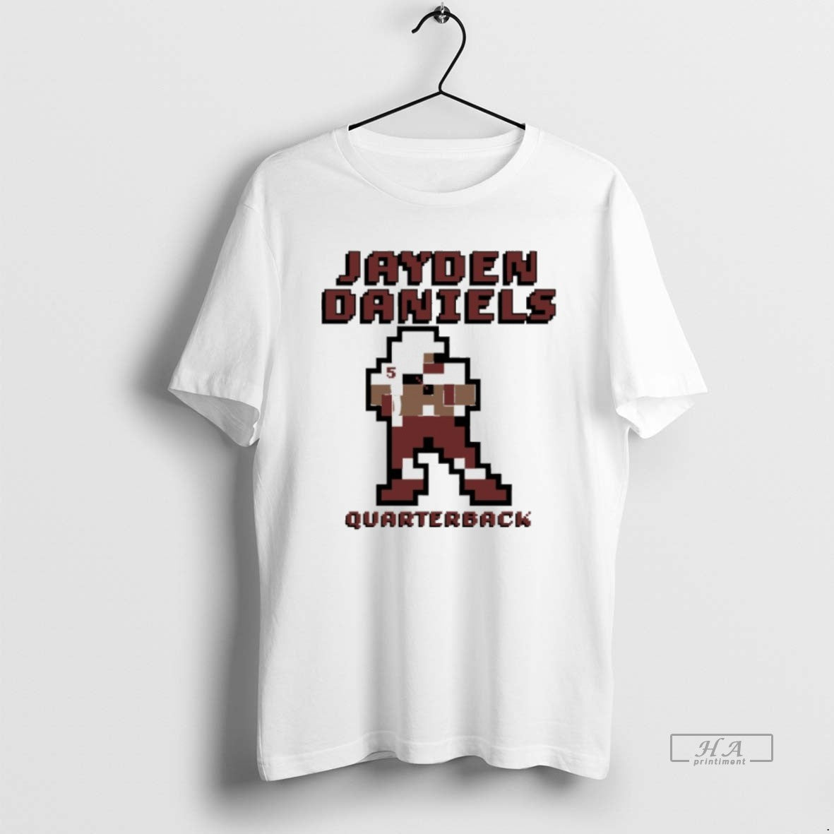 Official Jayden Daniels 5 Washington Commanders Quarterback Retro Baller