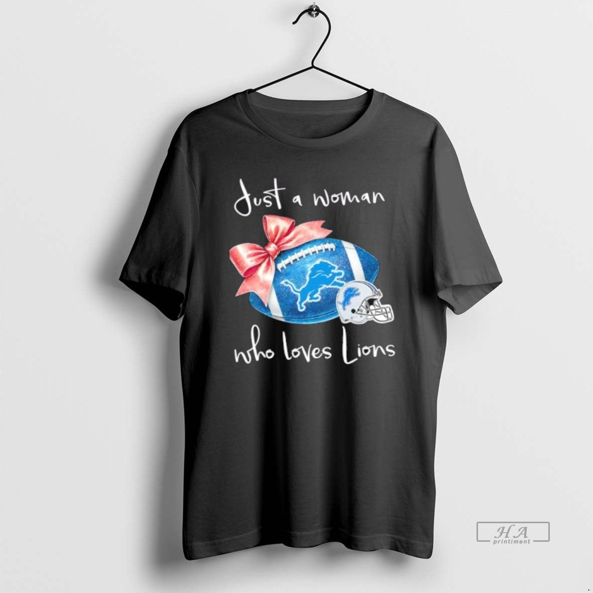 Official Just A Woman Who Loves Detroit Lions Football Helmet