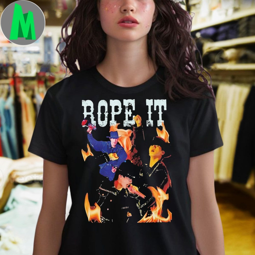 K wave Rope It Cowboy Fire Shirt Unisex