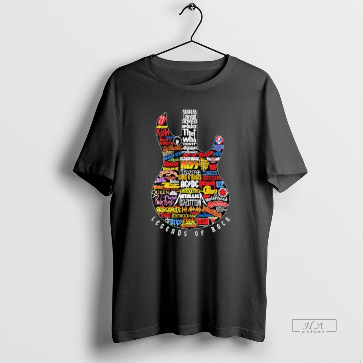 Official Legends Of Rock Collections Etc Colorful Guitar Unisex