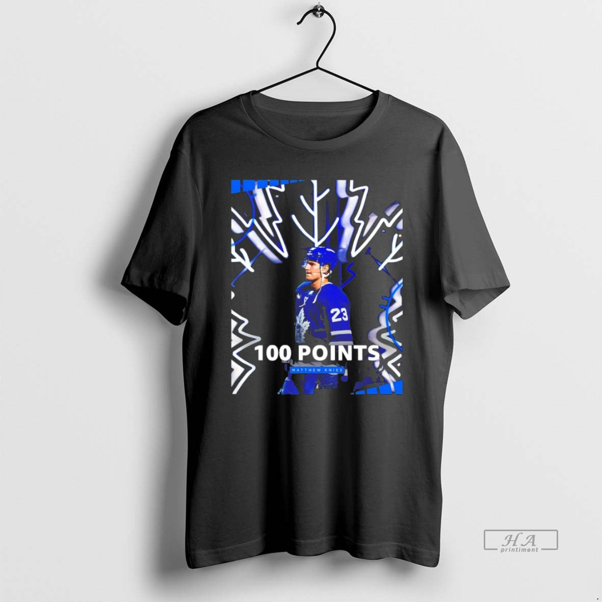 Official Matthew Knies Toronto Maple Leafs Nhl 100 Points