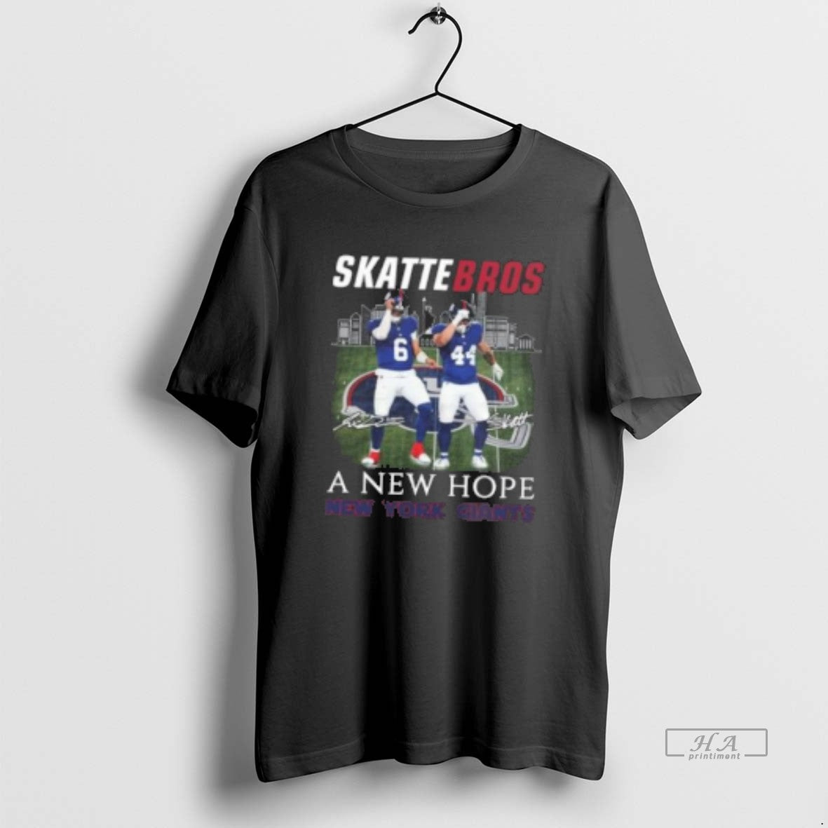 Official New York Giants Jaxson Dart And Cam Skattebo Skattebros A New Hope Signature