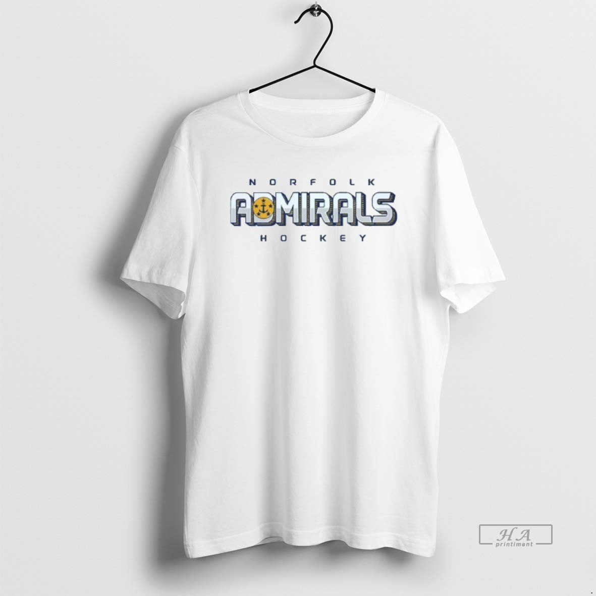 Official Norfolk Admirals Hockey White Tee