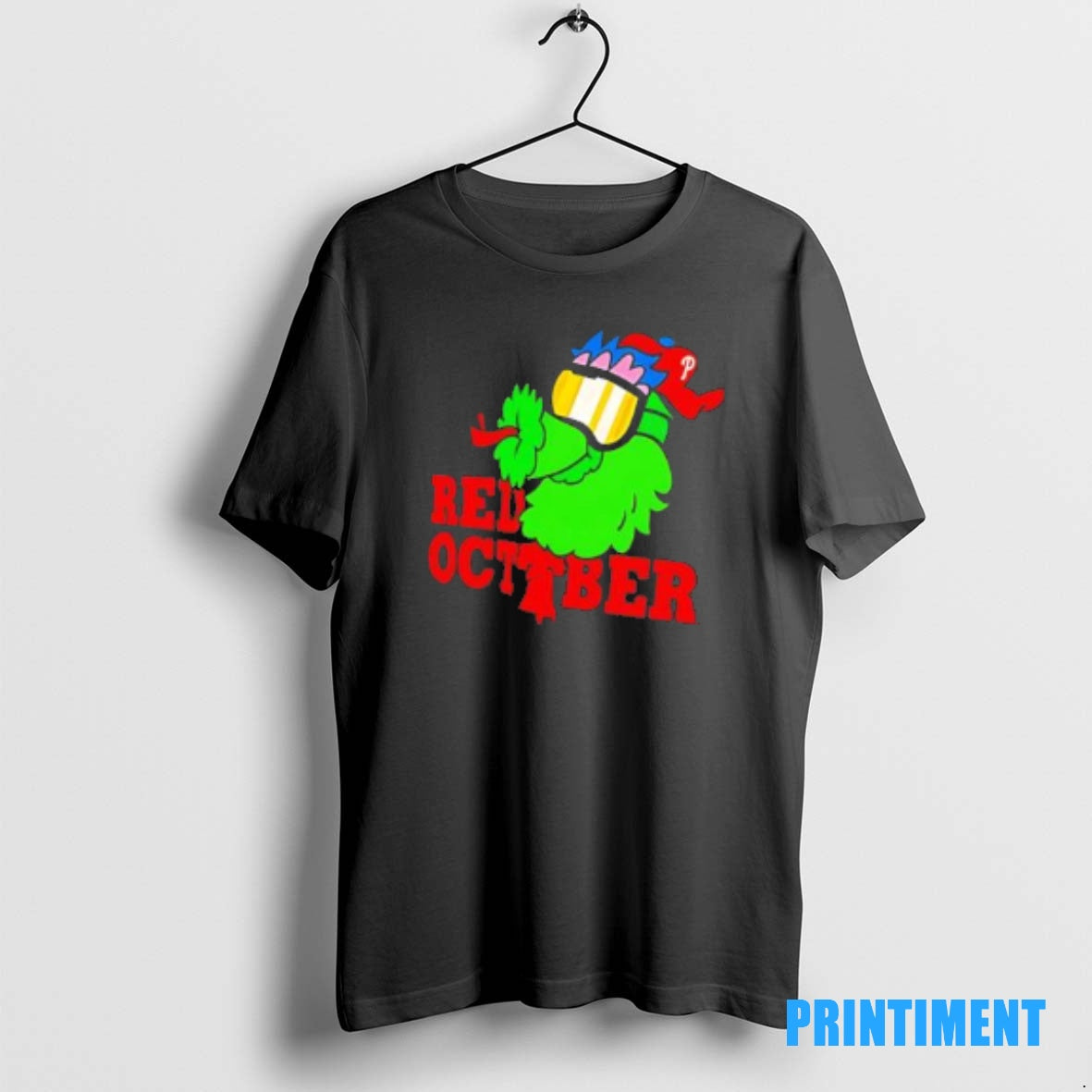 Official Phillie Phanatic Philadelphia Phillies Mlb Baseball 2025 Red October Tee Sweater