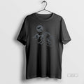 Official Playing Opossum Skeleton Under Moon With Bats Halloween