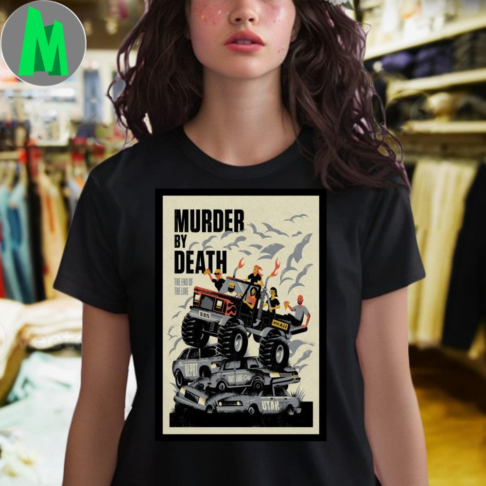 Poster Murder By Death Tour Salt Lake City, Utah 10.19.2025 Shirt Unisex
