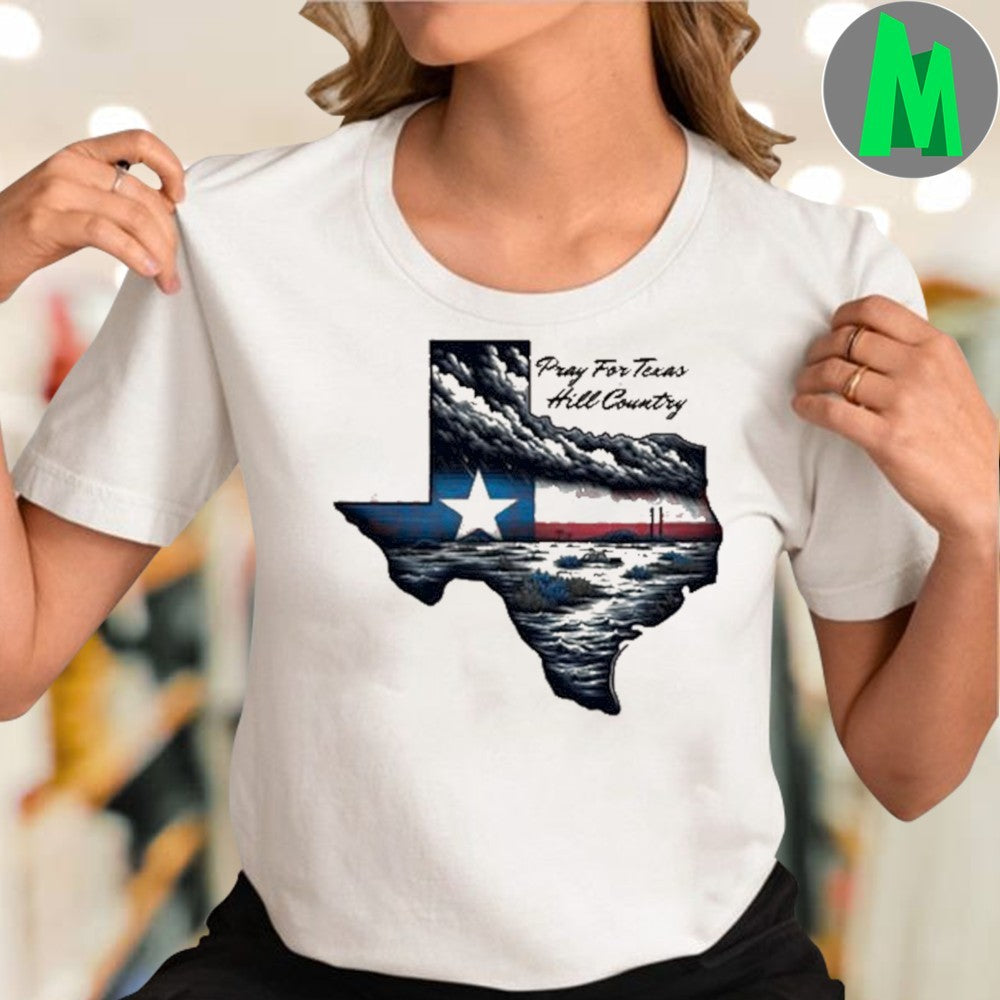 Pray For Texas Hill Country Landscape Map Unisex