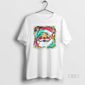 Official Preppy Brushstroke Santa Claus Colorful Leopard Glitter Christmas