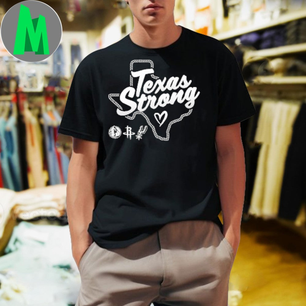 San Antonio Spurs Texas Strong Benefit NBA Basketball Logo Shirt Unisex