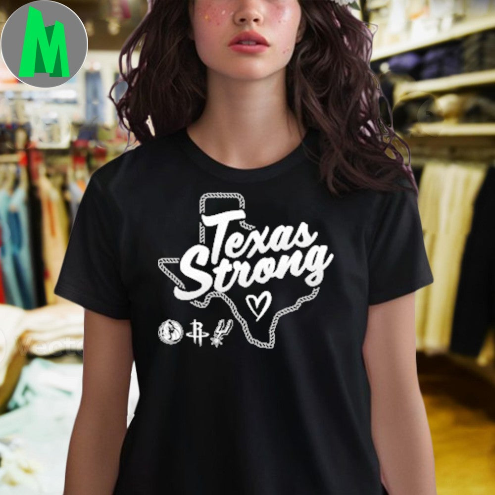 San Antonio Spurs Texas Strong Benefit NBA Basketball Logo Shirt Unisex