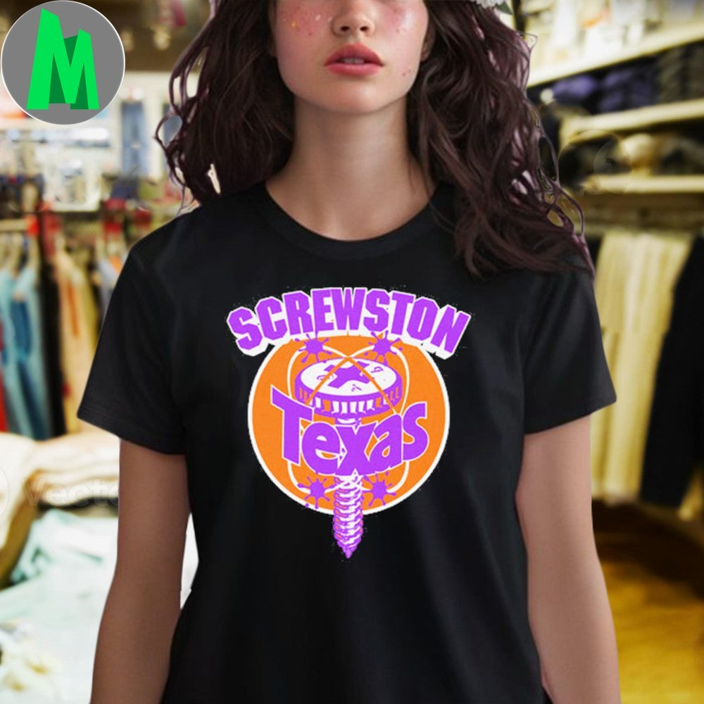 Screwston Texas Purple & Orange Shirt Unisex