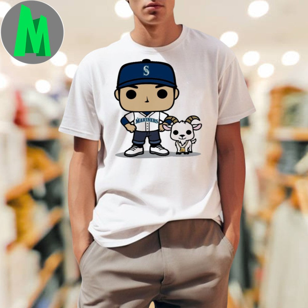 Seattle Mariners GOAT Night Funko Pop Style Baseball Player & Goat Unisex