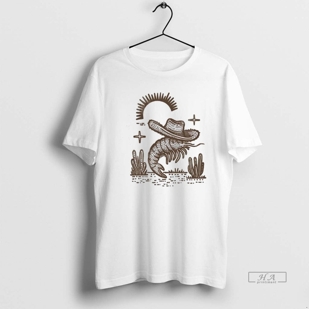 Official Shrimp Cowboy In Desert Funny Unisex