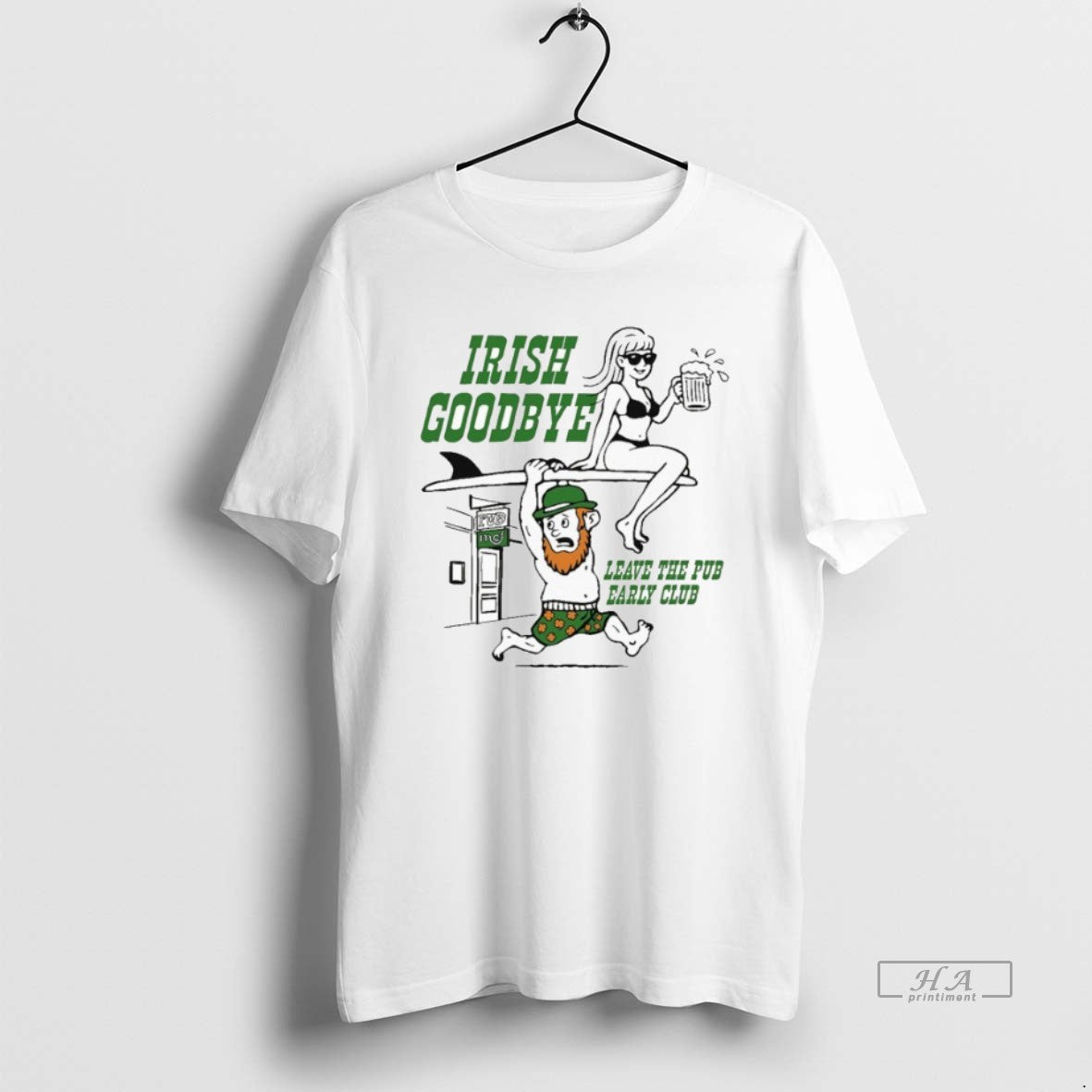 Official St Patricks Day Irish Goodbye Leave Pub Early Club Shirts Unisex