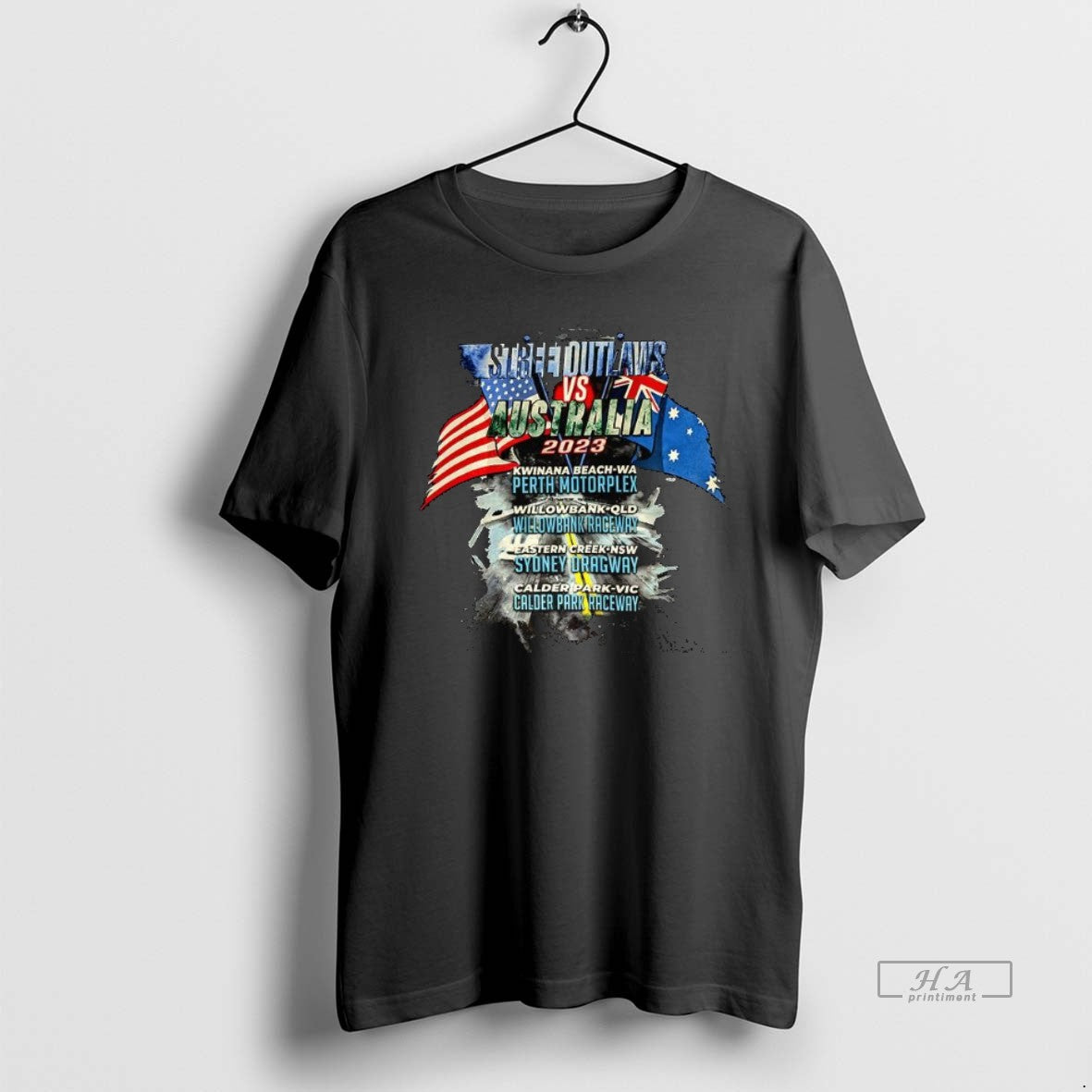 Official Street Outlaws Usa Vs Australia Flag
