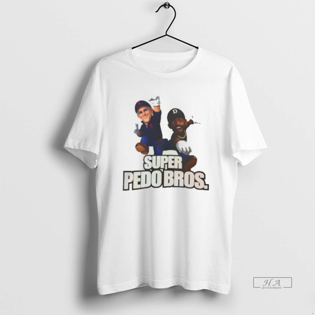 Official Super Pedo Bros Epstein Diddy Retro Satire 8 Bit Parody Tee Unisex