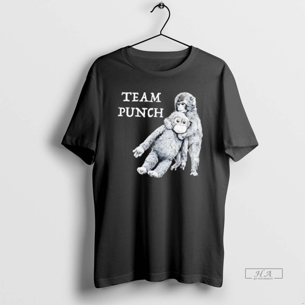 Official Team Punch Monkey Holding Orange Stuffed Animal Friend Unisex