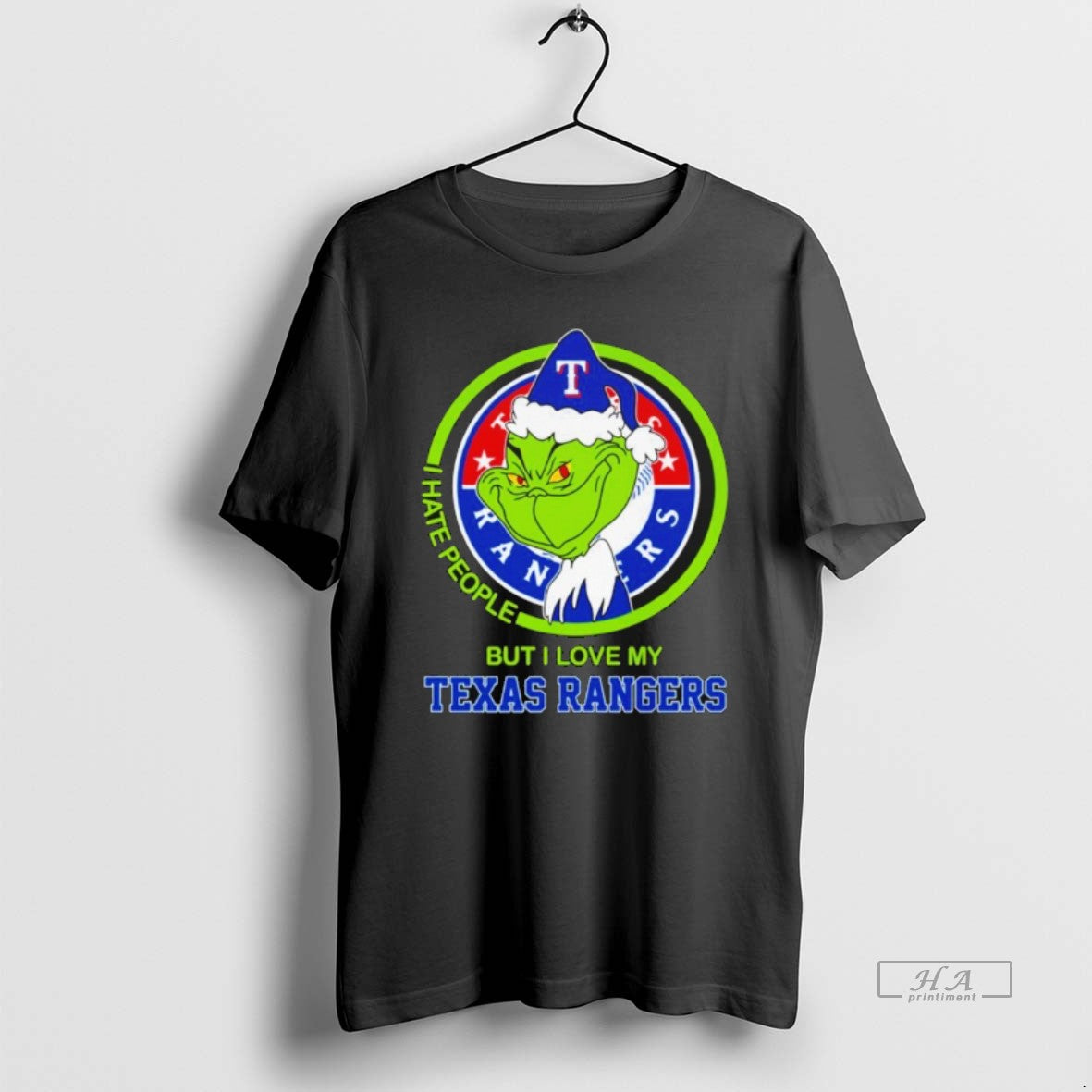 Official The Grinch I Hate People But I Love My Texas Rangers