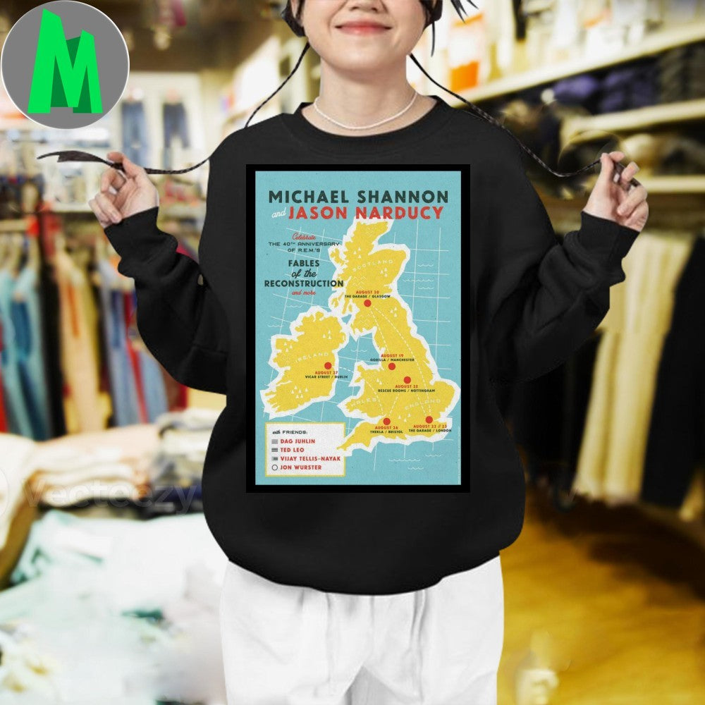The Michael Shannon Jason Narducy 2025 UK Tour Poster Shirt Unisex