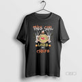 Official This Girl Loves Her Kansas City Chiefs Skeleton Heart Hands Halloween