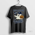 Official Trendy Blue October Seattle Mariners Halloween Ghost Tee Sweater