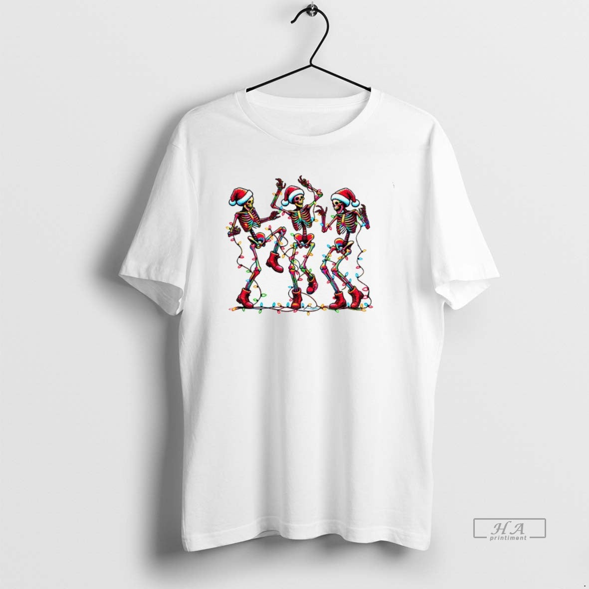 Official Trendy Dancing Skeleton Santa Hat Merry Christmas 2025