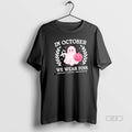 Official Trendy Ghost We Wear Pink Breast Cancer Awareness In October