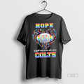 Official Trendy Indianapolis Colts Football Hope Fight Cancer In All Colors Heart Tee Sweater