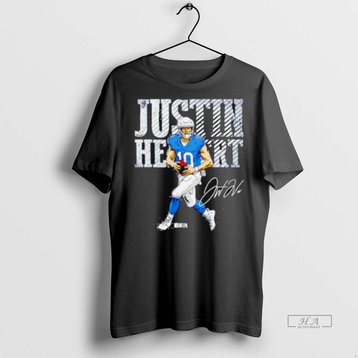Official Trendy Justin Herbert Los Angeles Chargers Bold Signature Tee Sweater