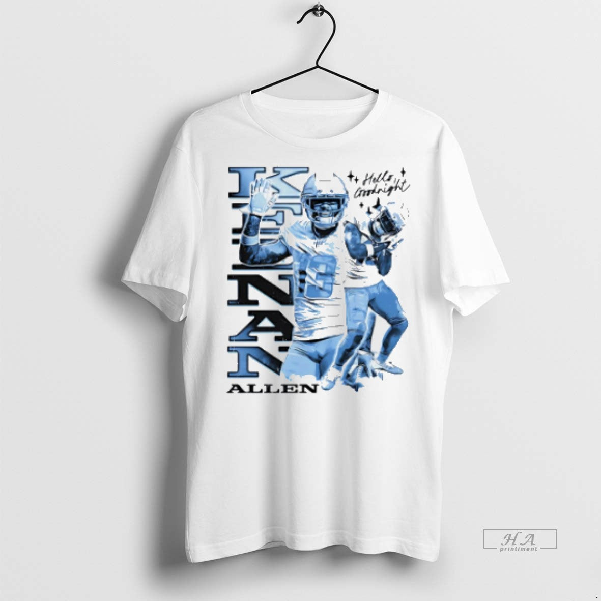 Official Trendy Keenan Allen Los Angeles Chargers Hello Goodnight Tee Sweater