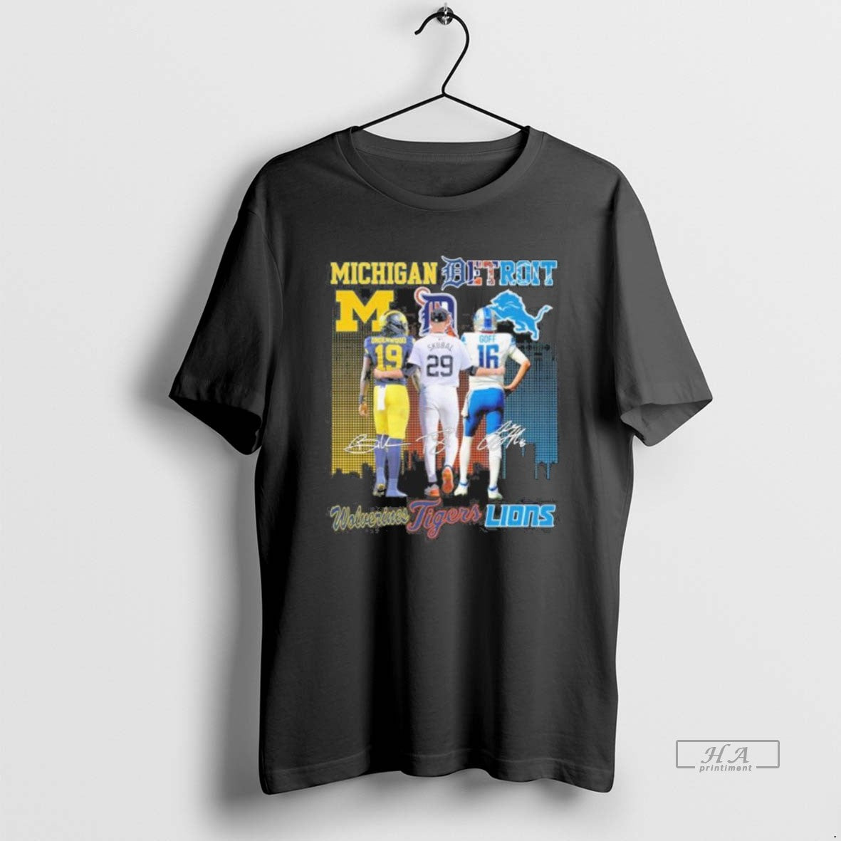 Official Trendy Michigan Wolverines Underwood Tigers Skubal And Lions Goff