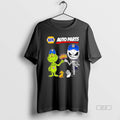 Official Trendy Napa Auto Parts X Grinch And Jack Skellington Fist Bump Uniwilling Friends Tee