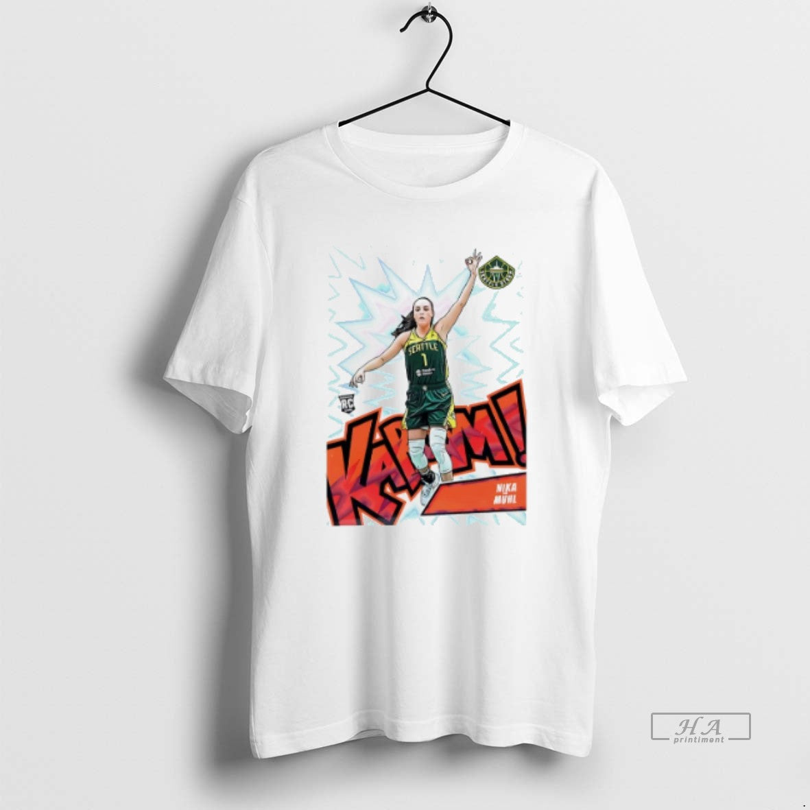 Official Trendy Nika Muhl Kaboom Seattle Storm Player Caricature