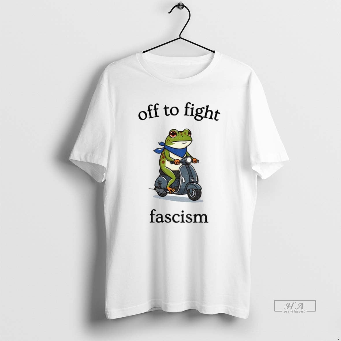Official Trendy Off To Fight Fascism Protest Portland Frog Scooter Abolish Ice